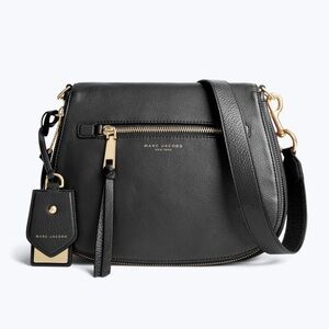 Marc Jacobs black leather Recruit Nomad crossbody saddle bag